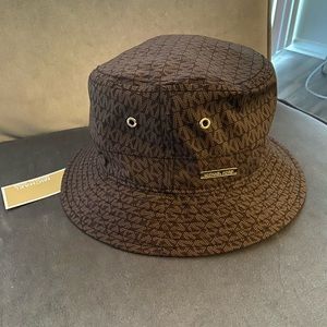 Michael Kors Logo Print Poplin Bucket Hat *NWT*